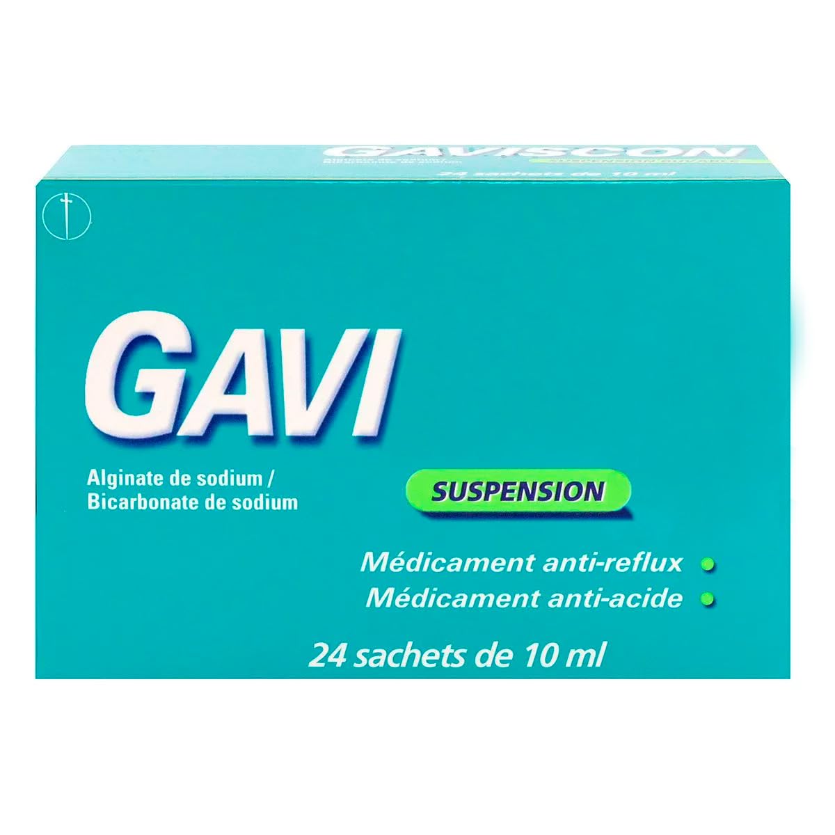 Generico antiácido en suspensión de menta, sobre de 10 ml, alivio rápido para el malestar estomacal.