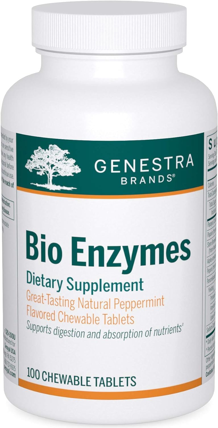 Genestra Bio Enzymes: caja de presentación lista para uso diario.