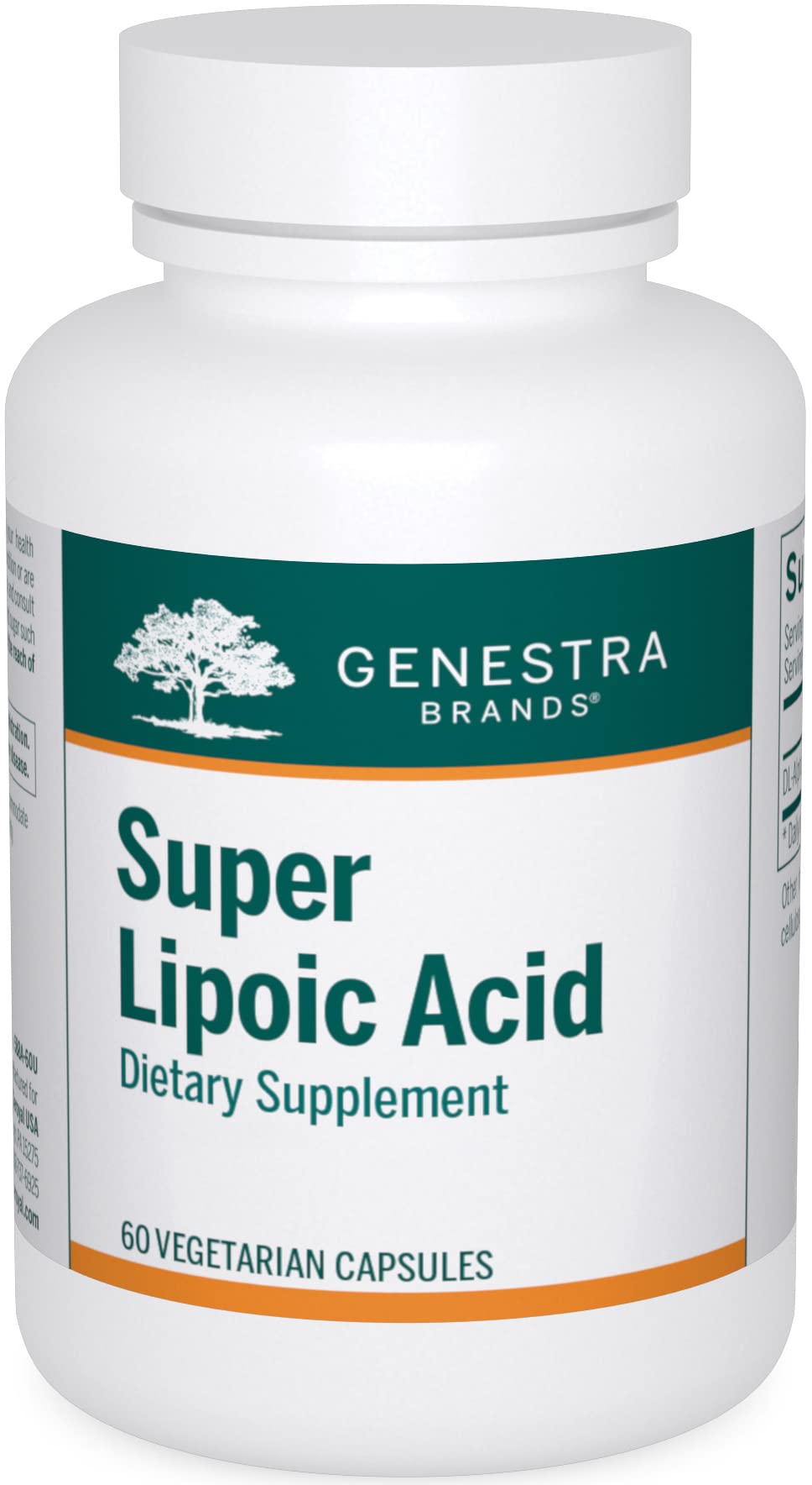 Genestra Brands Super Lipoic Acid: caja del producto, soporte para metabolismo saludable