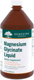 Genestra Brands Magnesio glicinato líquido, botella, apoya el metabolismo normal.