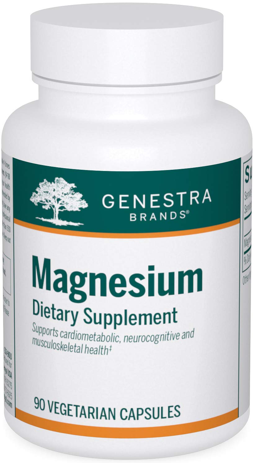 Genestra Brands Magnesium Aspartate en cápsulas, apoyo al metabolismo y formación de tejidos.