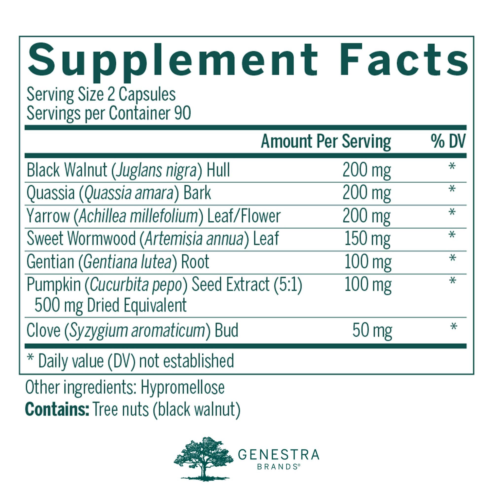 Genestra Brands mezcla-hierbas-digestivas: perfil herbal tradicional para la salud digestiva.