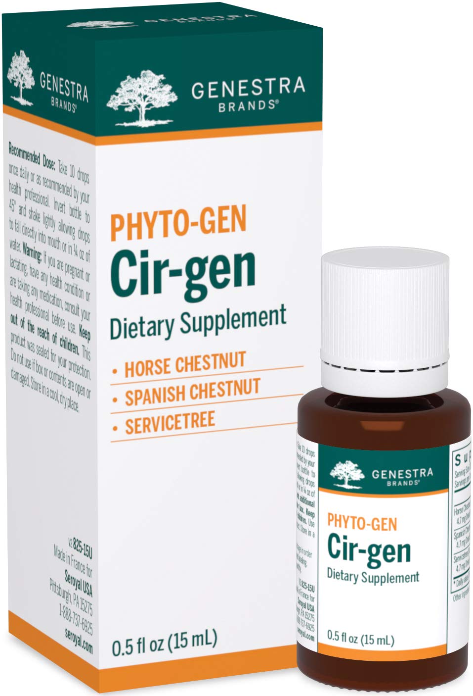 Genestra Cir-gen botella de 0,5 oz para apoyar la circulación.