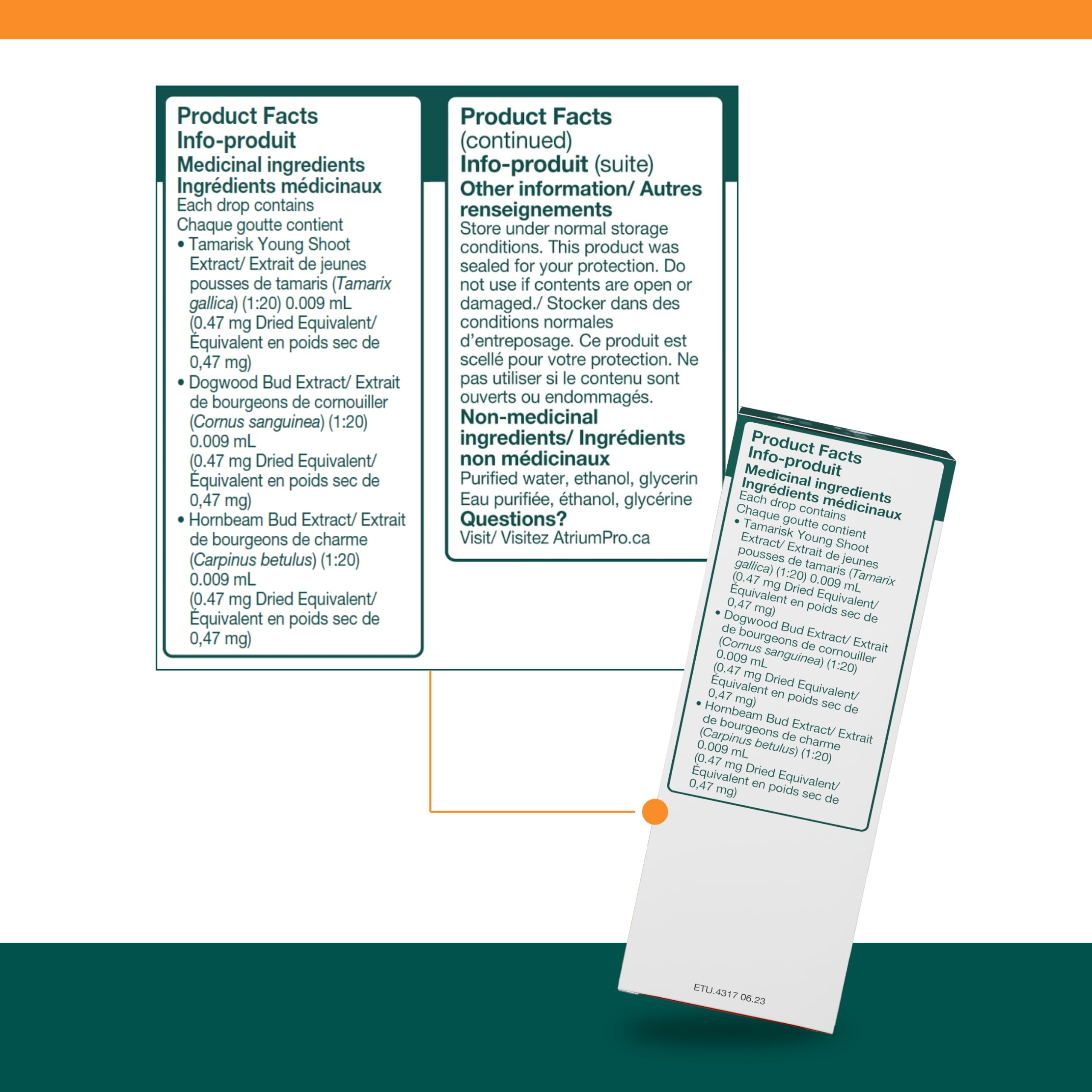 Etiqueta de Genestra Hemo-gen con instrucciones de uso diario