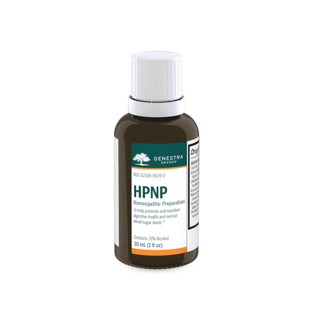 Genestra HPNP muestra la botella con cuentagotas para uso diario.