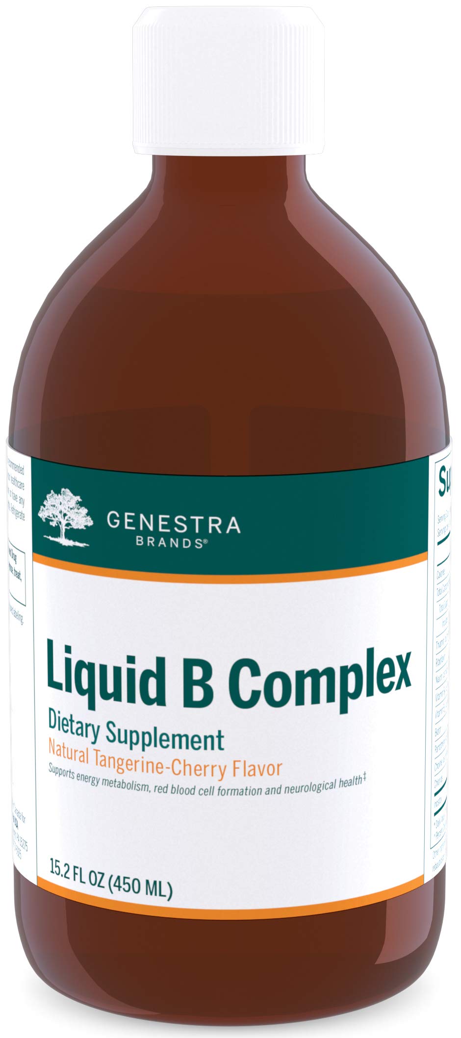 Genestra Liquid B Complex — botella para apoyar el metabolismo y la energía diaria.