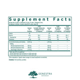 Genestra Super EFA Liquid: etiqueta naranja natural para reconocimiento claro y atractiva.