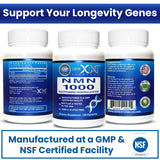 Genex Formulas NMN 1000mg 120 capsules indicating 30 days supply