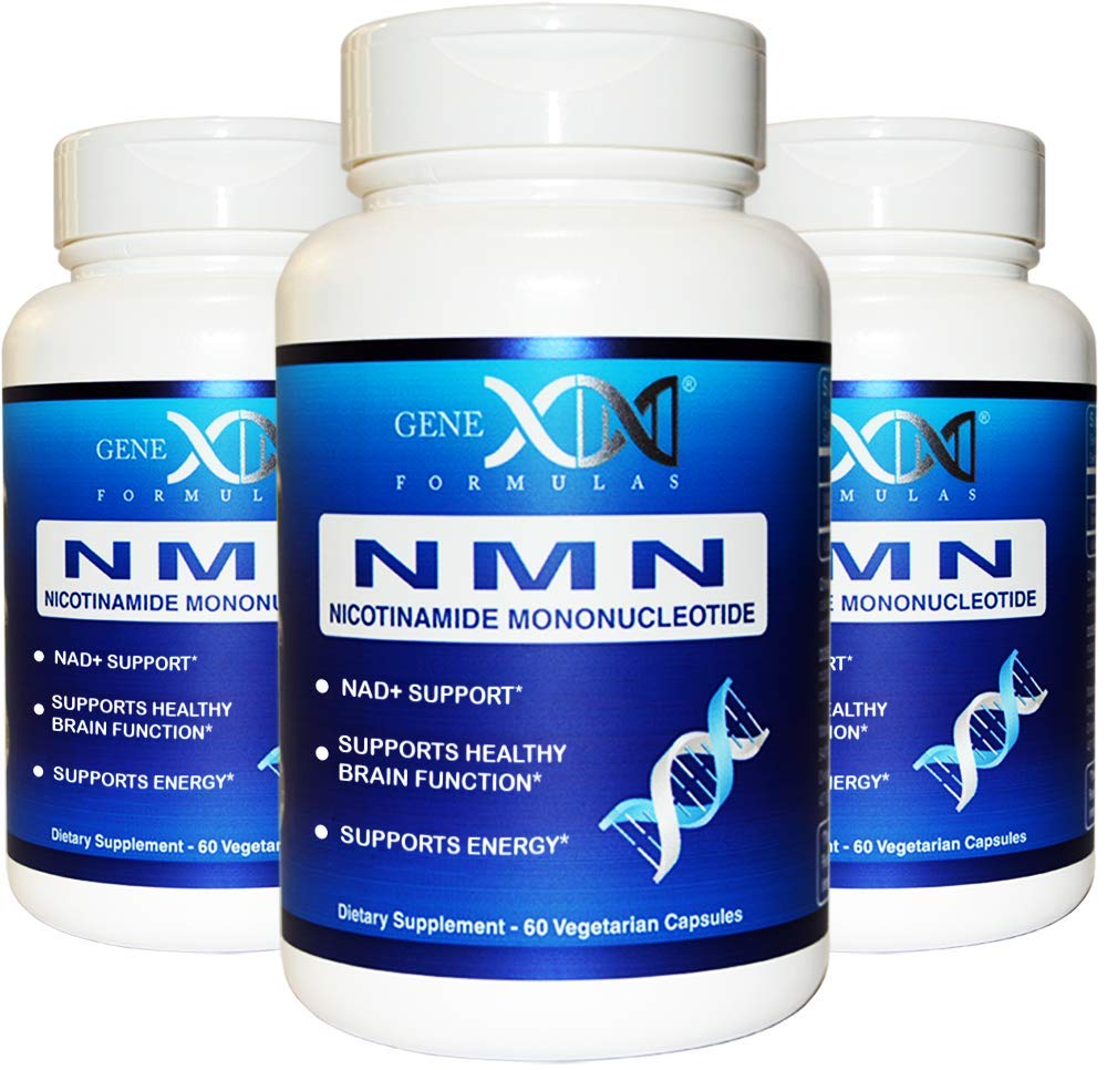 Genex Formulas NMN 250mg, botella frontal, apoyo a NAD para energía sostenida
