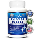 Genex Formulas NMN 500mg cápsulas sin sabor para energía diaria