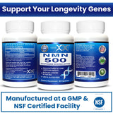 Genex Formulas NMN libre de OGM, gluten y vegano