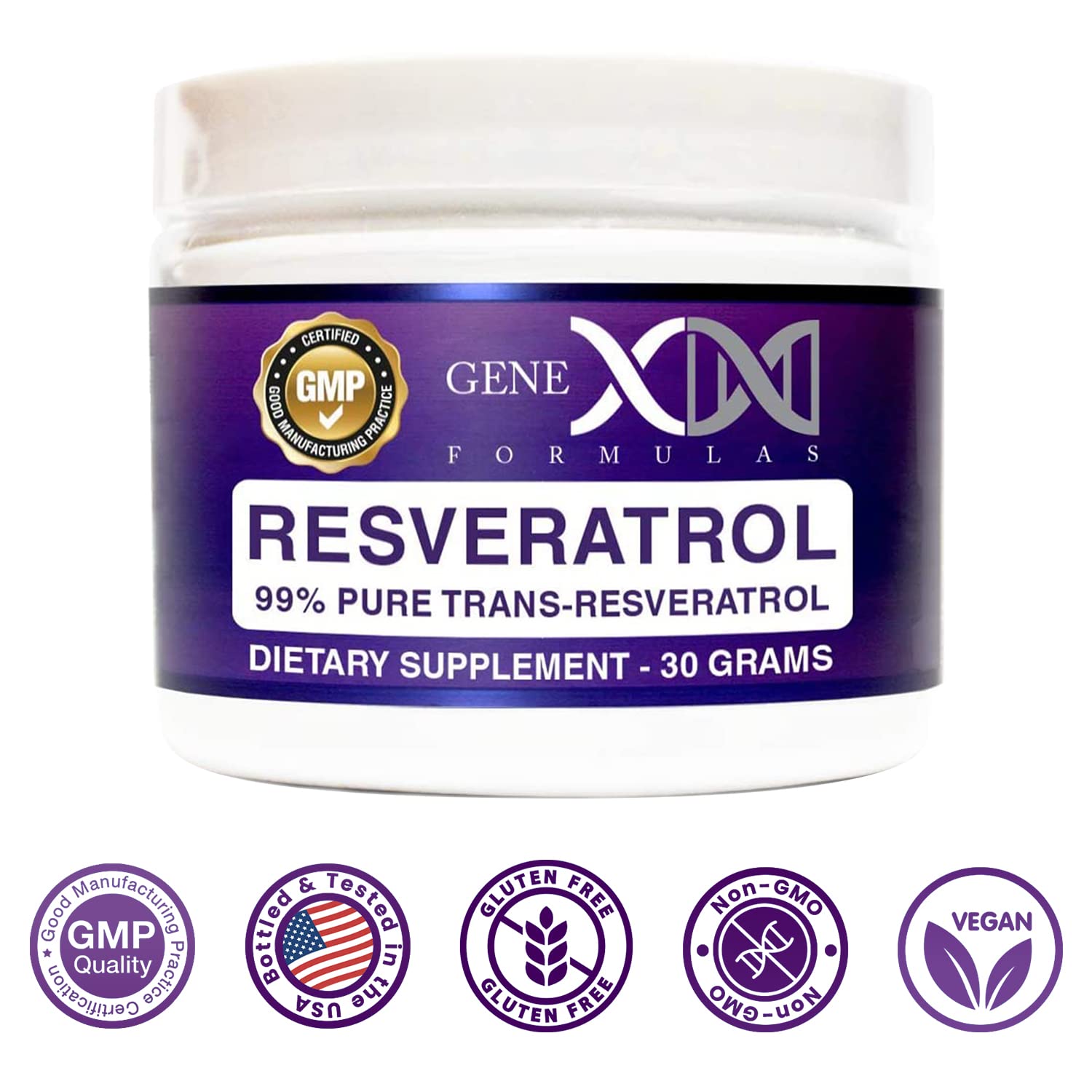 Genex Formulas Trans-Resveratrol, conservar en lugar fresco y seco