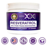 Genex Formulas Trans-Resveratrol, conservar en lugar fresco y seco