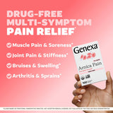 Genexa Arnica tabletas sabor uva, uso cómodo en casa o viaje.