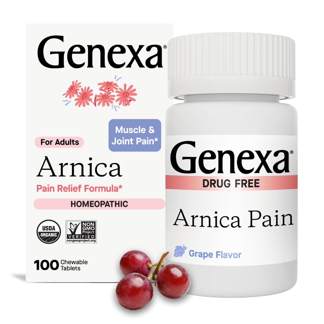 Genexa Arnica: empaque visible, apoyo para dolor muscular leve.