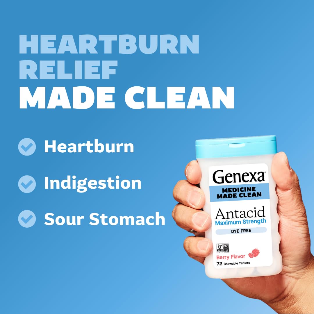 Genexa Clean Antácido Tabletas; textura compacta, fácil de masticar en cualquier momento.