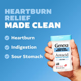 Genexa Clean Antácido Tabletas; textura compacta, fácil de masticar en cualquier momento.