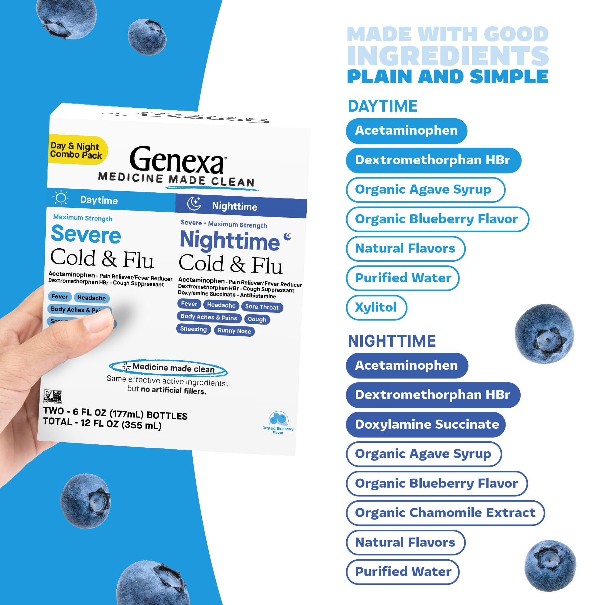 Genexa noche con doxilamina succinato para dormir cómodamente.