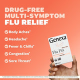 Genexa Flu Fix: contenedor de 60 tabletas para toda la familia.