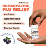 Genexa Flu Fix: tabletas acai, fáciles de llevar fuera de casa.