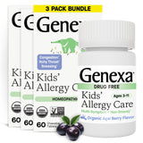 Genexa Kids Allergy Care empaque frontal, opción conveniente para familias