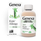 Genexa medicamento para alergias niños: frasco con dosis para uso diario.
