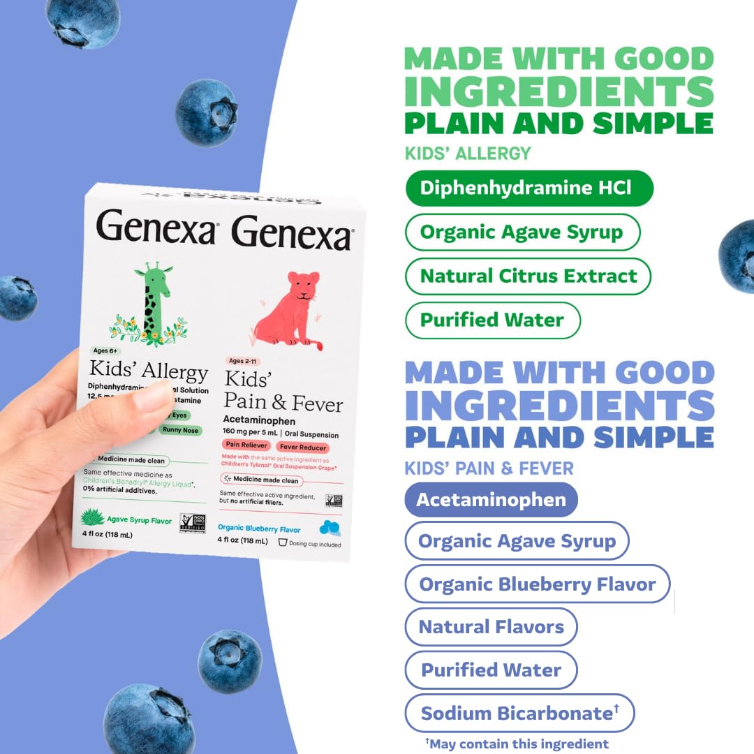 Genexa Ninos: envase ergonómico para agarre cómodo y uso diario.