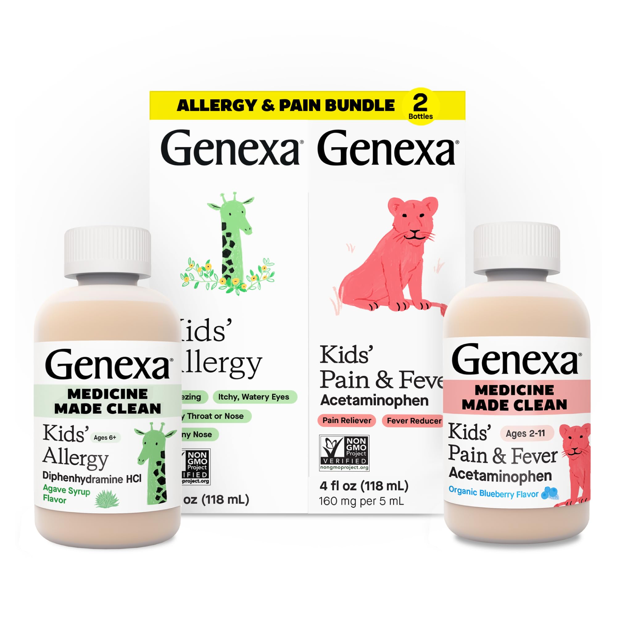 Genexa Ninos: empaque de dos, práctico para familias durante resfriados.