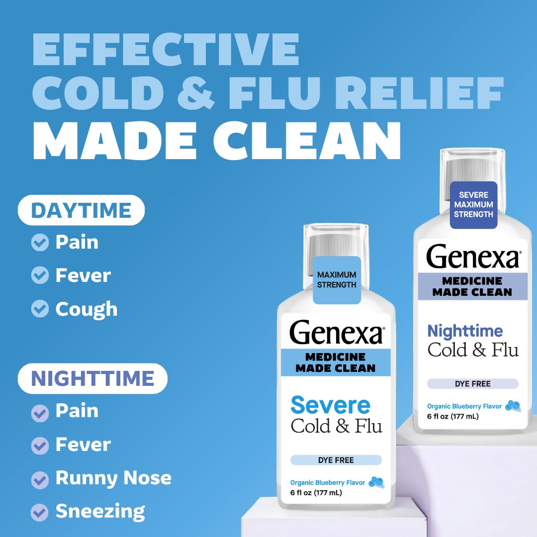 Genexa sin colorantes, etiqueta limpia para tranquilidad.
