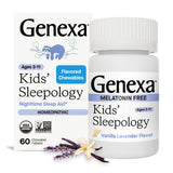 Genexa Sleepology para niños, tabletas sabor vainilla lavanda, opción agradable para la hora de dormir