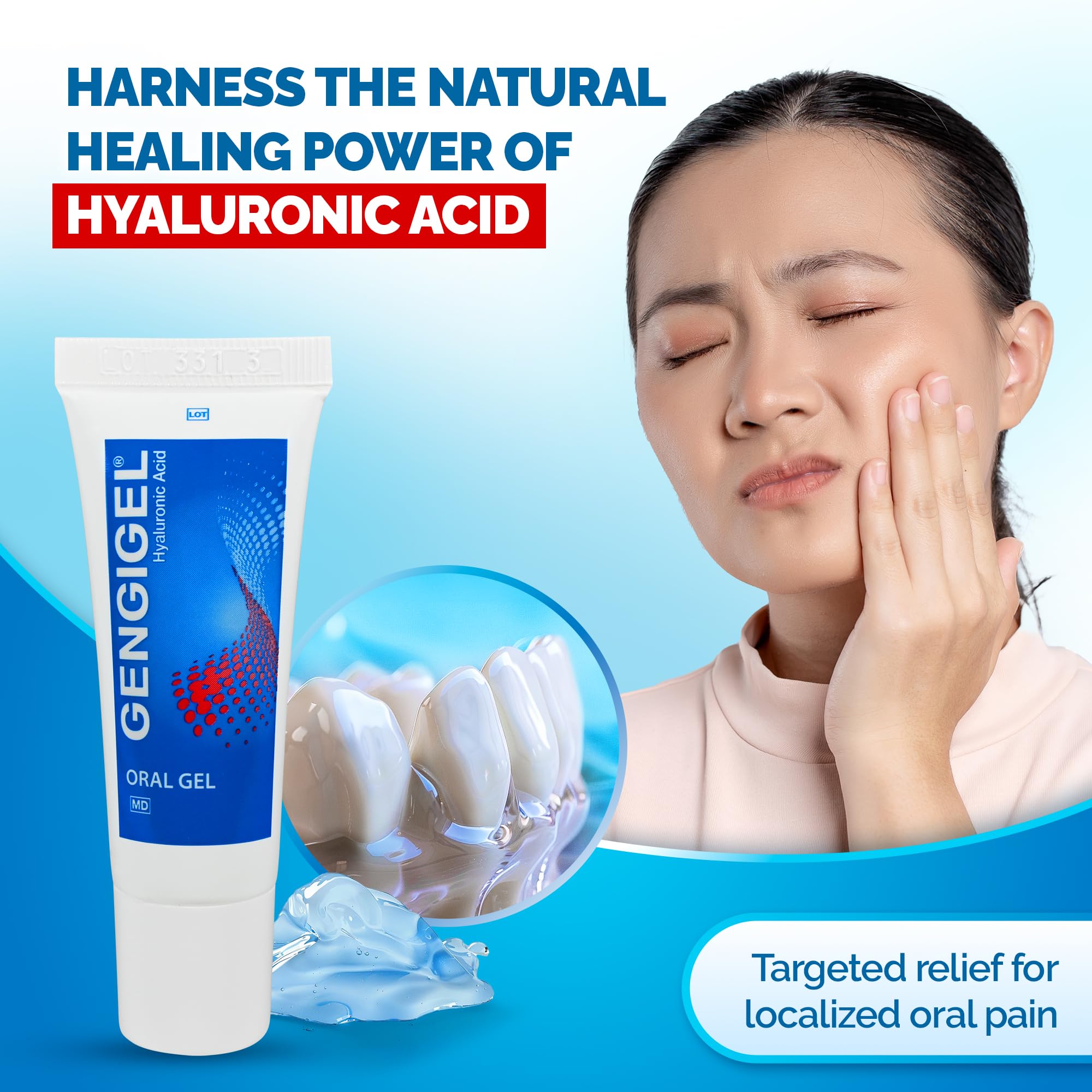 Gengigel acido hialuronico gel oral 20ml forma barrera protectora en tejidos bucales