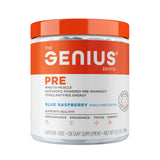 Vaso con Genius Pre listo para entrenamiento y concentración
