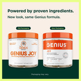 Genius Joy: cápsulas vegetarianas con SAM-e y ginseng para claridad mental.
