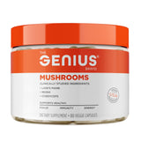 The Genius Brand suplemento hongo melena de león, frasco para claridad mental