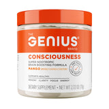 Genius Consciousness en envase mango, listo para uso diario y enfoque sostenido.