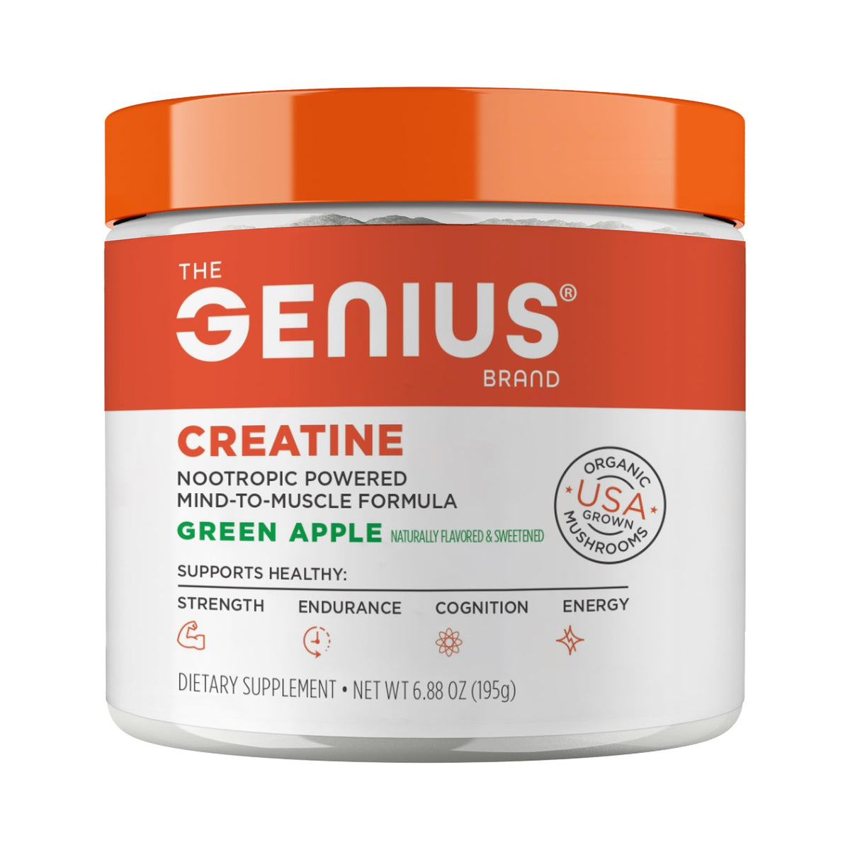 The Genius Brand Genius Creatine, envase-dispensador para dosificación rápida y conveniente