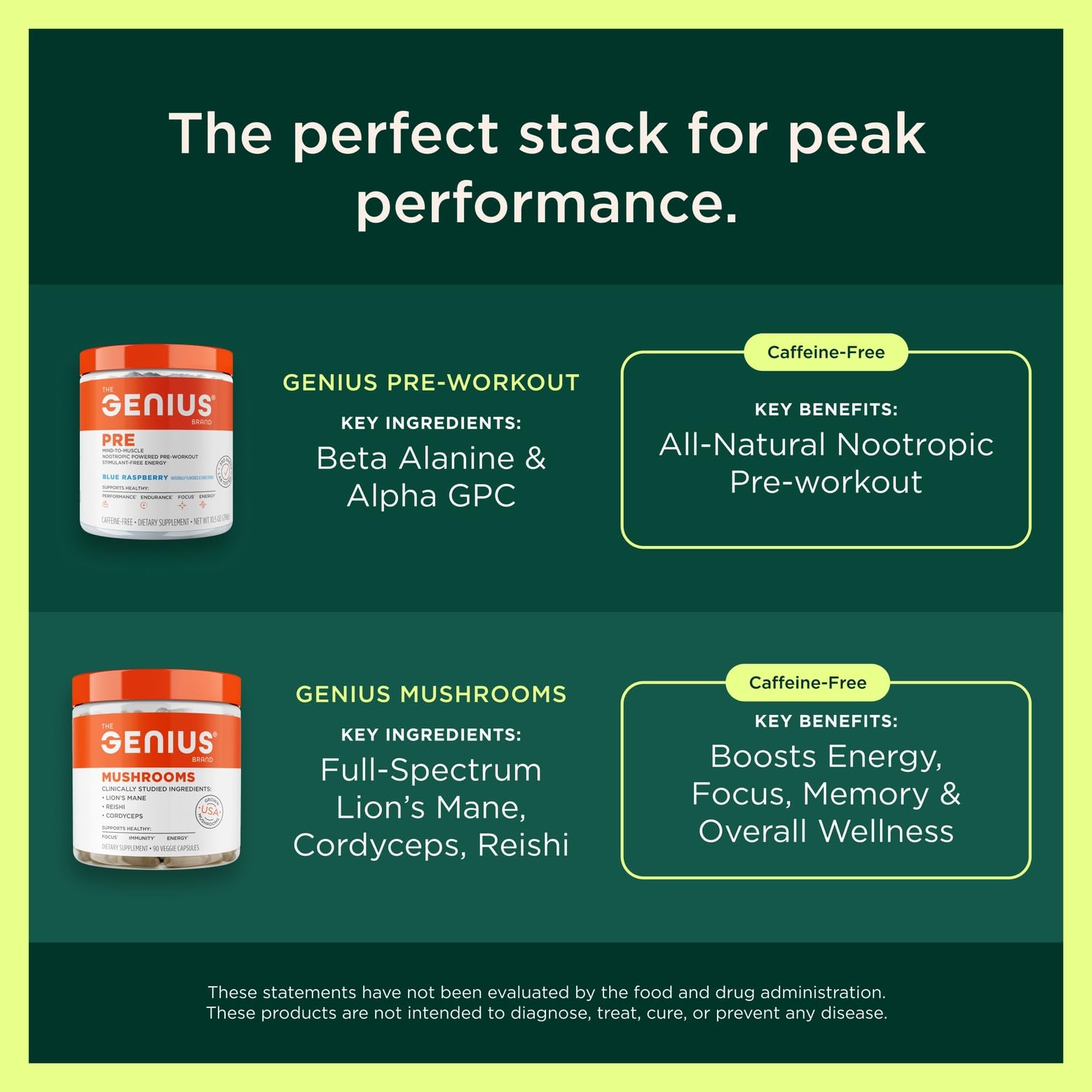 Mano sujetando el dosificador de Genius Creatine, producto premium