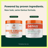 Muestra de polvo Genius Creatine, textura fina para mezclar