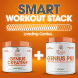 Vaso con Genius Creatine mezclada, lista para beber tras entreno