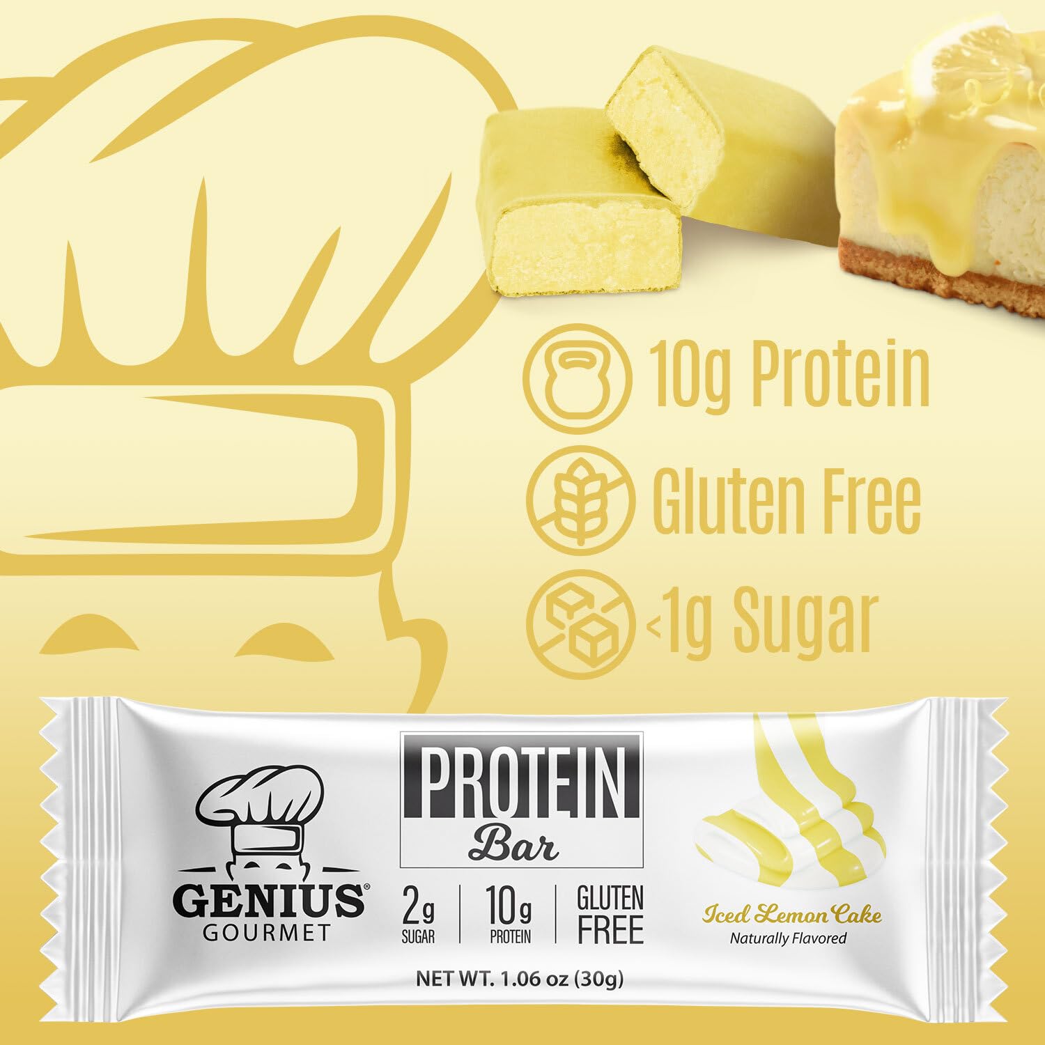 barra Genius Gourmet corte de barra, textura suave para merienda