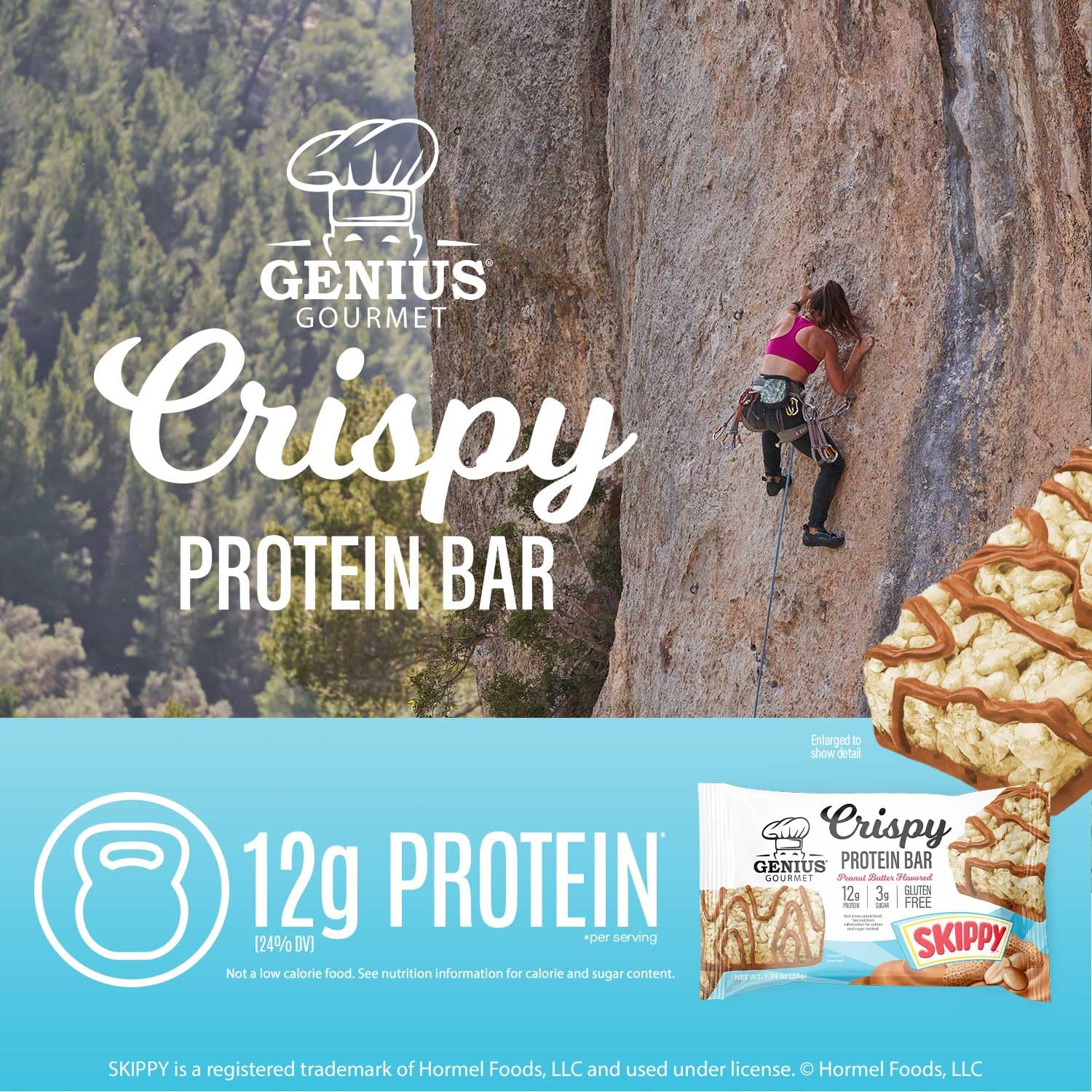 Genius Gourmet Skippy ofrece 12 g de proteína por porción.