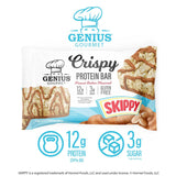 Barra proteica Genius Gourmet Skippy lista para lonchera escolar.
