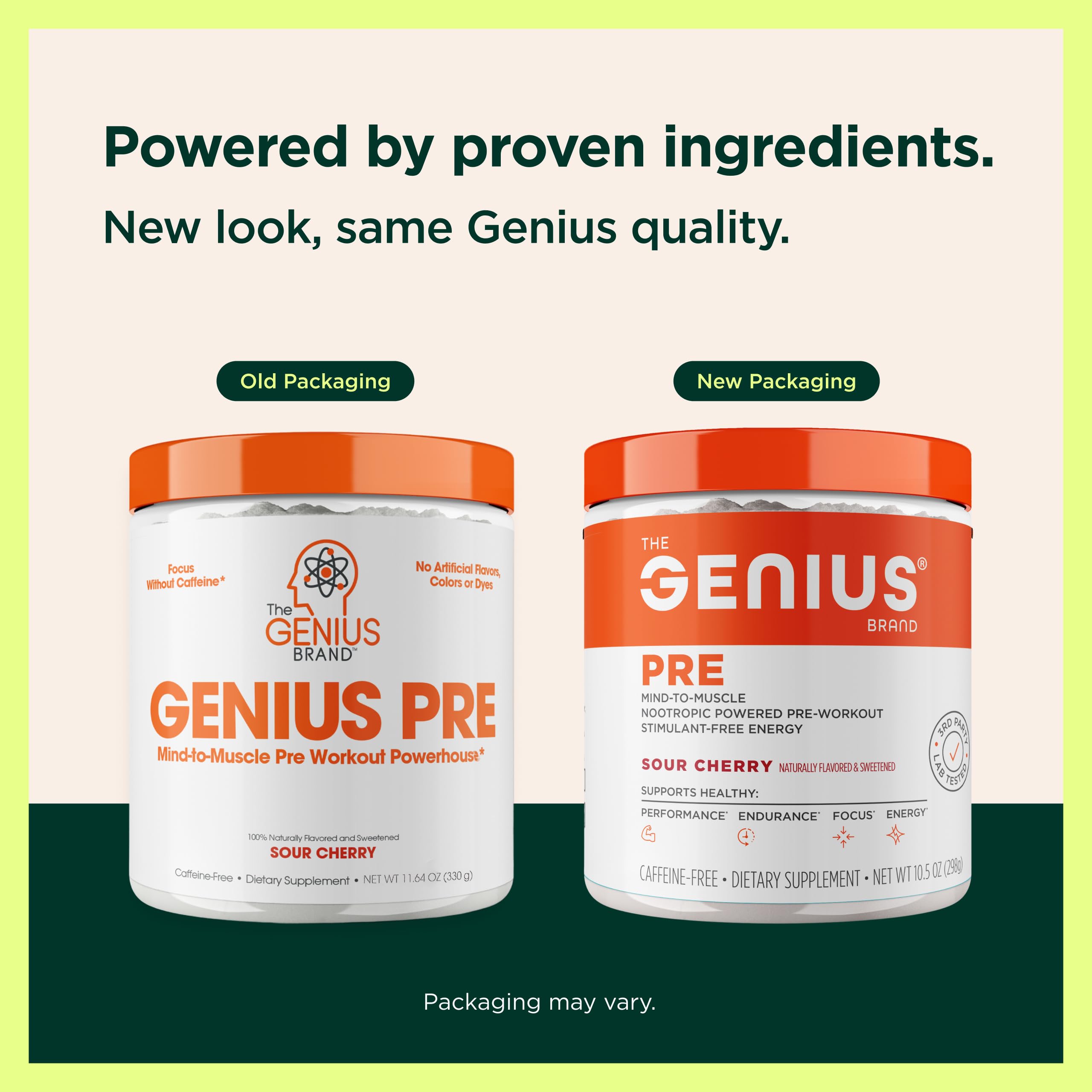 Genius Pre: cucharilla medidora mostrando porciones para entrenamiento