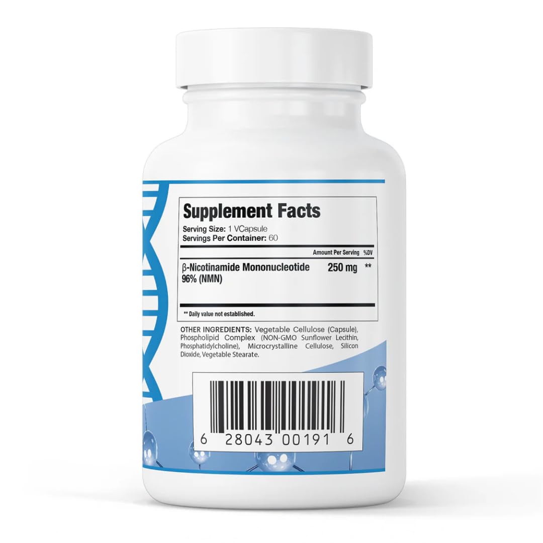 Empaque sostenible de GenuinePurity NMN para consumo responsable.