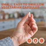 GenuinePurity Quercetina liposómica, cápsulas veganas sin gluten para una opción limpia.