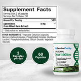 GenuinePurity Spermidina cápsulas 60 para consumo diario.
