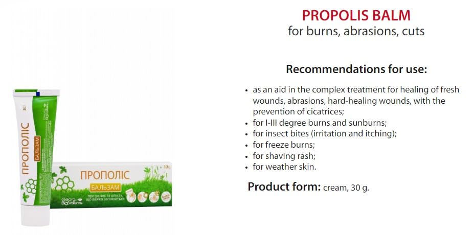 Georg BioSystems Propolis Balsam: crema de textura suave para hidratación rápida.
