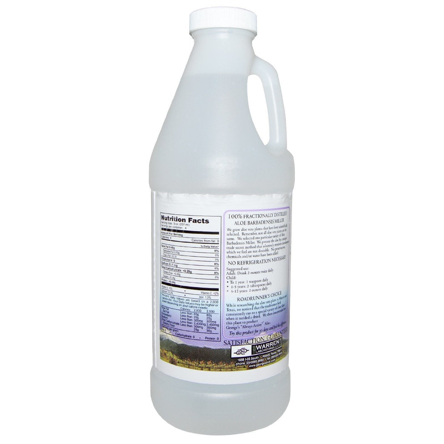 George's Aloe Vera líquido, uso en piel y cabello, aporta suavidad y brillo.