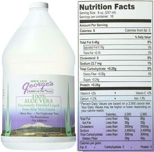 George's Always Active Aloe Vera: uso diario sin conservantes para bienestar suave.