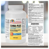 Envase trasero de GeriCare Senna Plus con información de ingredientes